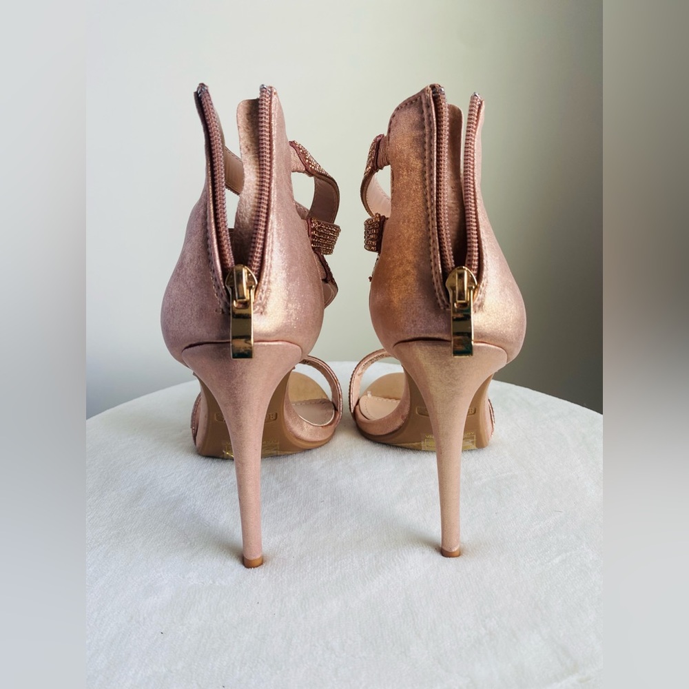 Champagne Rhinestone Heels - Picture 4 of 16